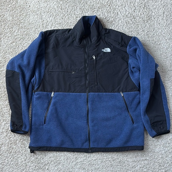EUC Men’s The North Face Denali Fleece Blue/TNF Black Polartec Fleece Jacket XXL - Picture 2 of 13